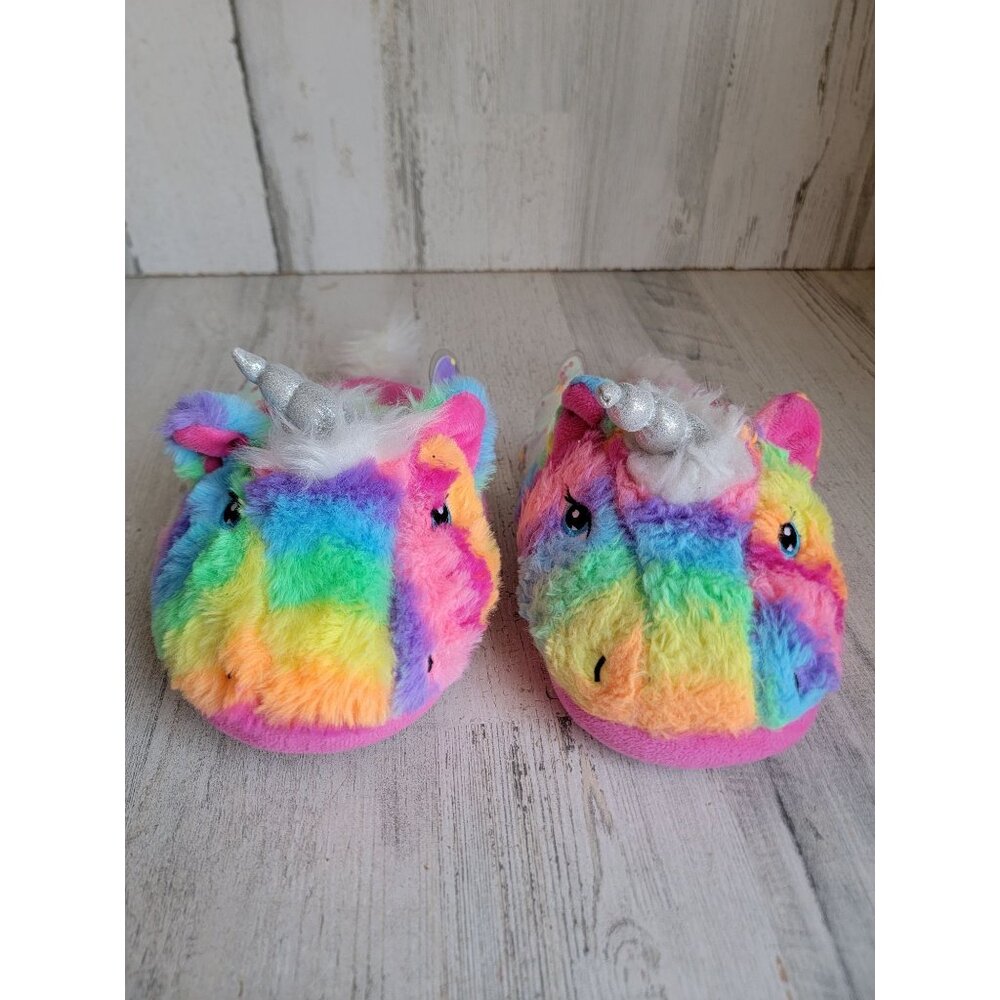 Rainbow unicorn‎ slipper 13 youth home unique plush pair